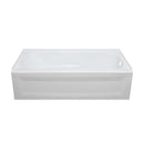 Lyons Industries ETL01543019R White Acrylic 54" Wide Apron Front Bath Tub with Right Hand Drain