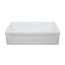 Lyons Industries KETL01543019R White Acrylic Matching Bath Tub and Wall Kit Set 54" Wide and Right Hand Drain