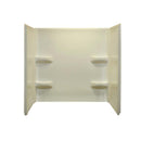 Lyons Industries KETL09543019L Biscuit Color Acrylic Matching Bath Tub and Wall Kit Set 54" Wide and Left Hand Drain