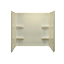 Lyons Industries KETL09543019R Biscuit Color Acrylic Matching Bath Tub and Wall Kit Set 54" Wide and Right Hand Drain