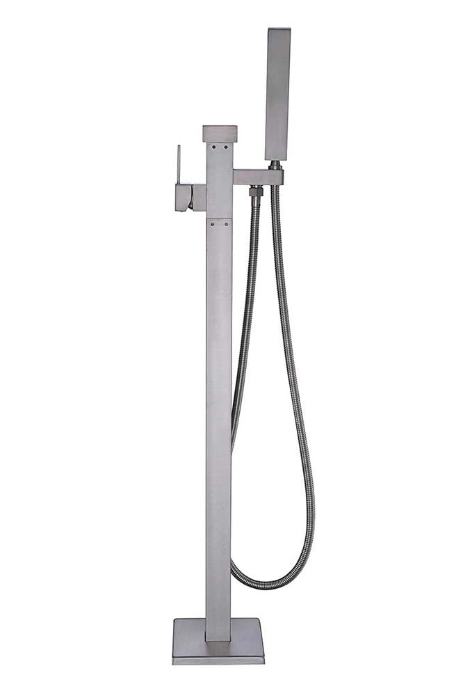 Anzzi Union 2-Handle Claw Foot Tub Faucet with Hand Shower in Brushed Nickel FS-AZ0059BN 15