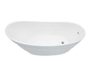 Anzzi Stratus 67 in. One Piece Acrylic Freestanding Bathtub in Glossy White 4
