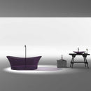 Azul 69 in. One Piece Anzzi Stone Freestanding Bathtub in Translucent Evening Violet 5