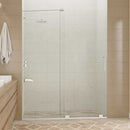 Anzzi Longboat Series 60 in. x 76 in. Semi-Frameless Shower Door with TSUNAMI GUARD in Brushed Nickel SD-AZ055-01BN 3