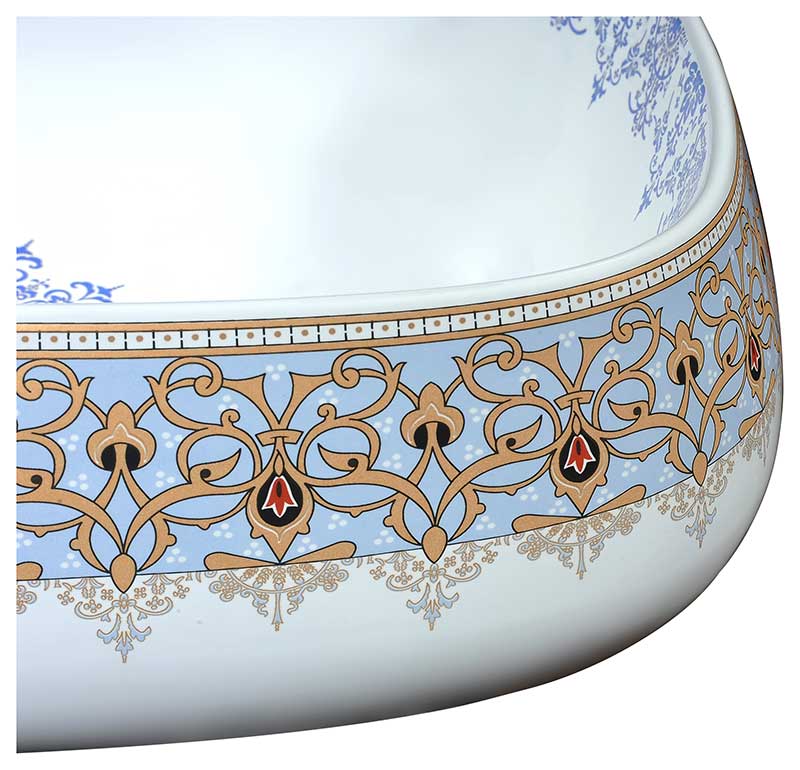 Anzzi Byzantian Series Ceramic Vessel Sink in Byzantine Mosaic Finish LS-AZ247 6