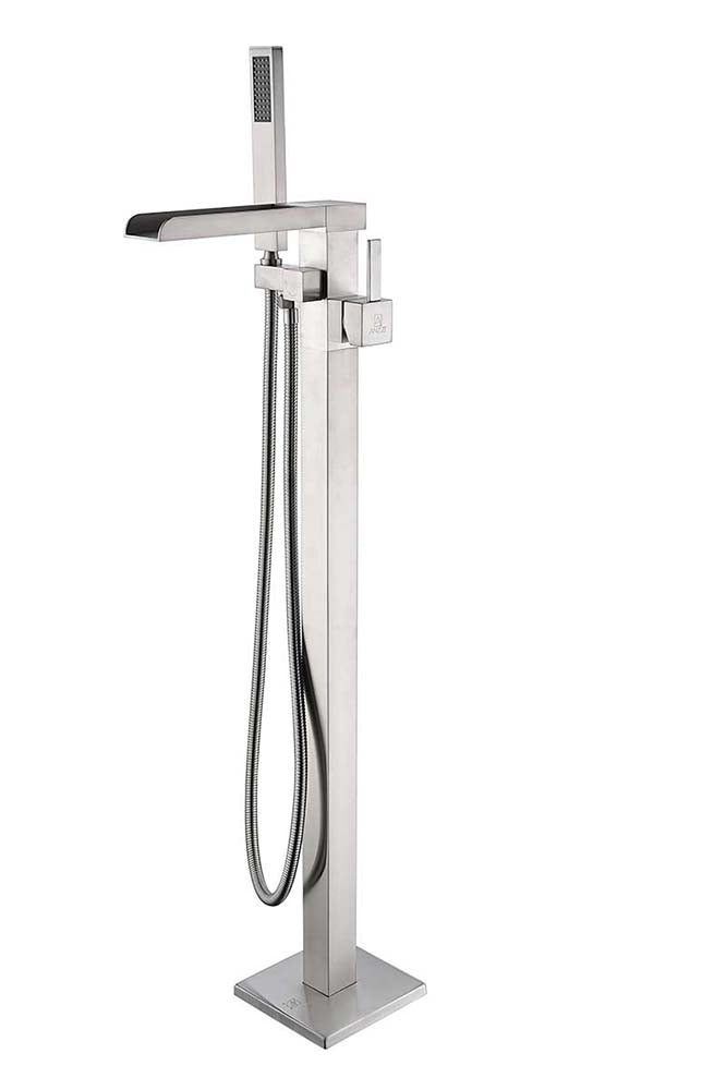 Anzzi Union 2-Handle Claw Foot Tub Faucet with Hand Shower in Brushed Nickel FS-AZ0059BN 22