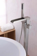 Anzzi Union 2-Handle Claw Foot Tub Faucet with Hand Shower in Brushed Nickel FS-AZ0059BN 4