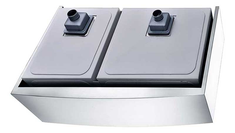Anzzi ELYSIAN Series 36 in. Farm House 60/40 Dual Basin Handmade Stainless Steel Kitchen Sink 4