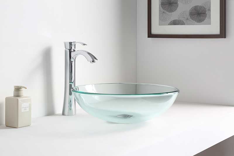 Anzzi Mythic Series Vessel Sink in Lustrous Clear BB420-12 3