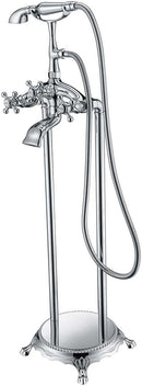 Anzzi Tugela 3-Handle Claw Foot Tub Faucet with Hand Shower in Polished Chrome FS-AZ0052CH 16