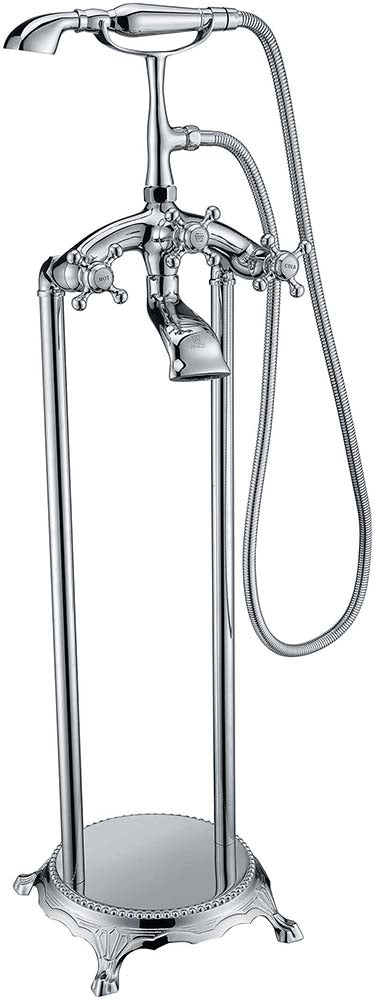 Anzzi Tugela 3-Handle Claw Foot Tub Faucet with Hand Shower in Polished Chrome FS-AZ0052CH 15