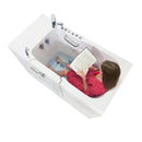 Ella Monaco 32"x52" Acrylic Hydro and Hydro Independent Foot Massage Walk-In Bathtub with Left Outward Swing Door, 5 Piece Fast Fill Faucet, 2" Dual Drain