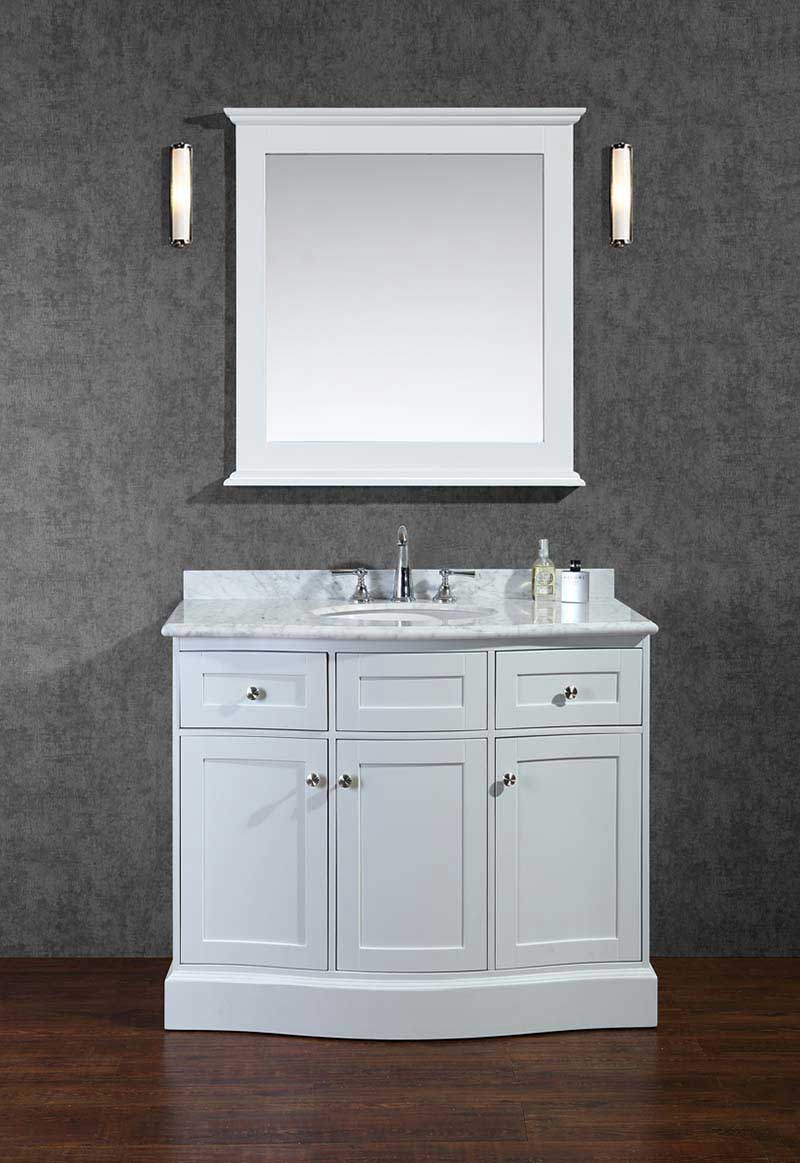 Ariel by Seacliff Montauk 42" Single-Sink Bathroom Vanity Set With Mirror SCMON42SWH
