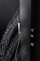 Anzzi Atoll Series 66 in. Full Body Shower Panel System with Heavy Rain Shower and Spray Wand in Black