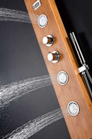 Anzzi CRANE Series 60 in. Full Body Shower Panel System with Heavy Rain Shower and Spray Wand in Natural Bamboo 8