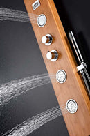 Anzzi Mansion 60 in. Full Body Shower Panel with Heavy Rain Shower and Spray Wand in Natural Bamboo