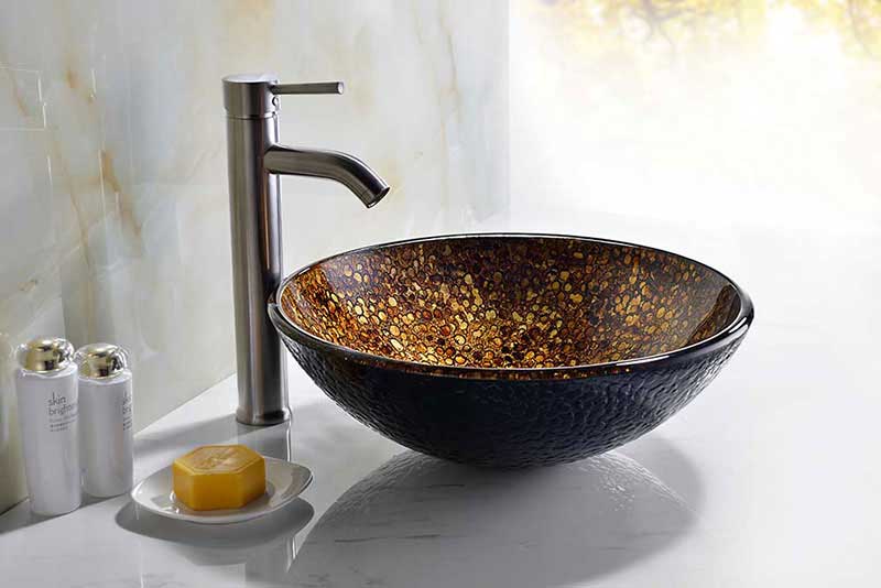 Anzzi Stellar Series Deco-Glass Vessel Sink in Idol Gold 4