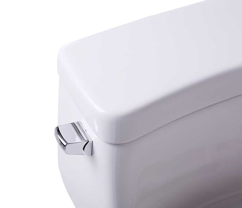 Anzzi Templar 1-piece 1.28 GPF Single Flush Elongated Toilet in White T1-AZ061 8