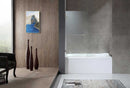 Anzzi Vensea Series 34 in. by 58 in. Frameless Hinged Tub Door in Brushed Nickel SD-AZ8074-01BN 4