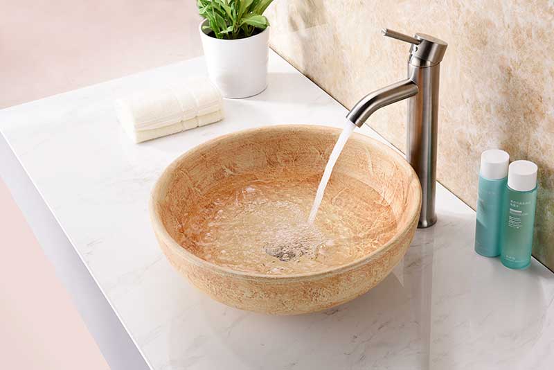 Anzzi Earthen Series Vessel Sink in Creamy Beige LS-AZ184 4