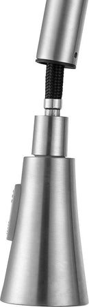 Anzzi Meadow Single-Handle Pull-Out Sprayer Kitchen Faucet in Brushed Nickel KF-AZ217BN 22