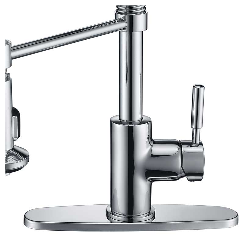 Anzzi Eclipse Single Handle Pull-Down Sprayer Kitchen Faucet in Polished Chrome KF-AZ1673CH 7