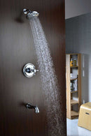 Anzzi Mesto Series Single Handle Wall Mounted Showerhead and Bath Faucet Set in Polished Chrome 2