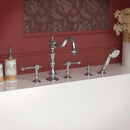 Anzzi Kitt Series 3-Handle Roman Bathtub Faucet with Shower Wand in Polished Chrome 2