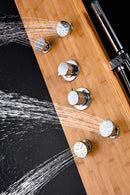 Anzzi Mansion 52 in. Full Body Shower Panel with Heavy Rain Shower and Spray Wand in Natural Bamboo