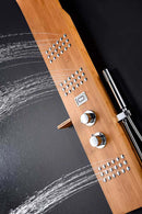 Anzzi Mansion 60 in. Full Body Shower Panel with Heavy Rain Shower and Spray Wand in Natural Bamboo