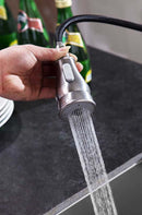 Anzzi Bell Single-Handle Pull-Out Sprayer Kitchen Faucet in Brushed Nickel KF-AZ215BN 9