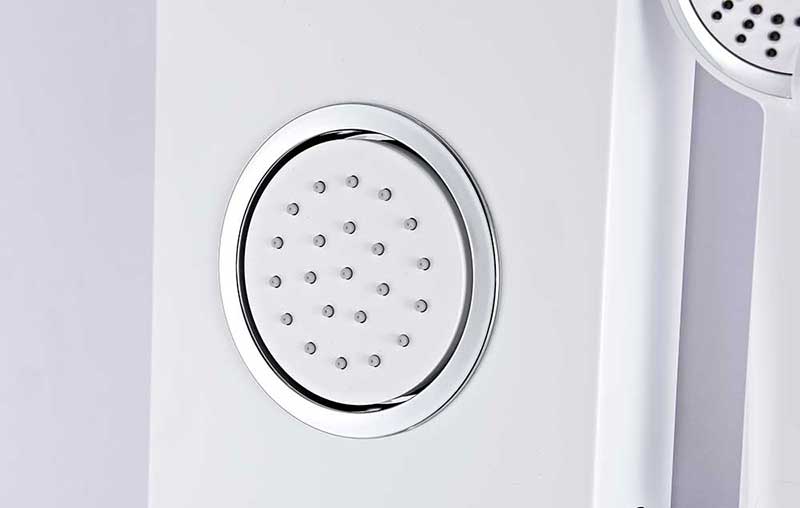 Anzzi Aquifer Series 56 in. Full Body Shower Panel System with Heavy Rain Shower and Spray Wand in White 3