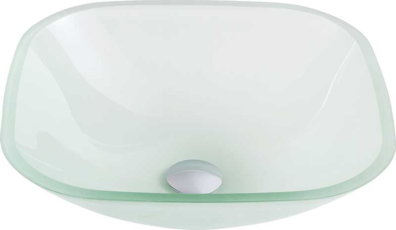 Anzzi Victor Series Deco-Glass Vessel Sink in Lustrous Frosted Finish LS-AZ8125