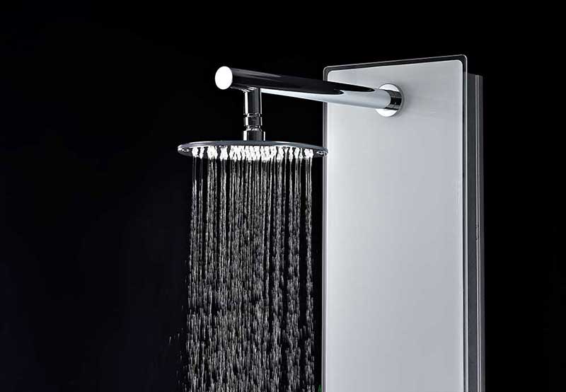 Anzzi VELD Series 64 in. Full Body Shower Panel System with Heavy Rain Shower and Spray Wand in White 7