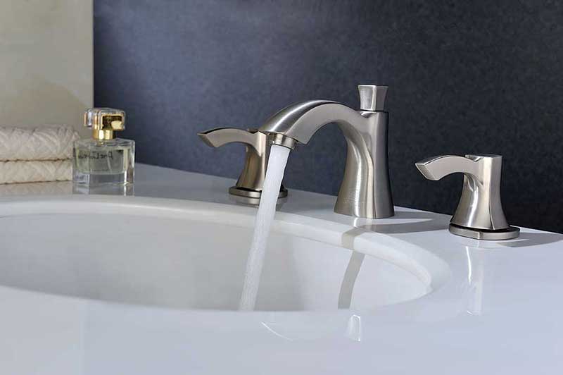 Anzzi Sonata Series 2-Handle Bathroom Sink Faucet in Brushed Nickel 3