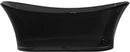 Azul 69 in. One Piece Anzzi Stone Freestanding Bathtub in Translucent Midnight Black 3