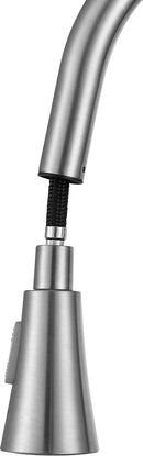 Anzzi Rodeo Single-Handle Pull-Out Sprayer Kitchen Faucet in Brushed Nickel KF-AZ214BN 19