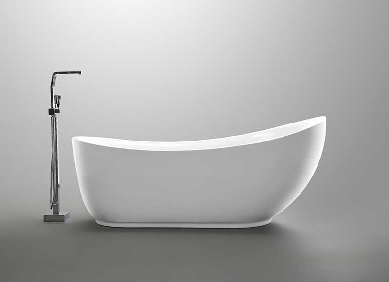Anzzi Talyah Series 5.92 ft. Freestanding Bathtub in White FT-AZ090 4