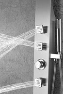 Anzzi Sans 40 in. Full Body Shower Panel with Heavy Rain Shower and Spray Wand in Brushed Steel SP-AZ077 9