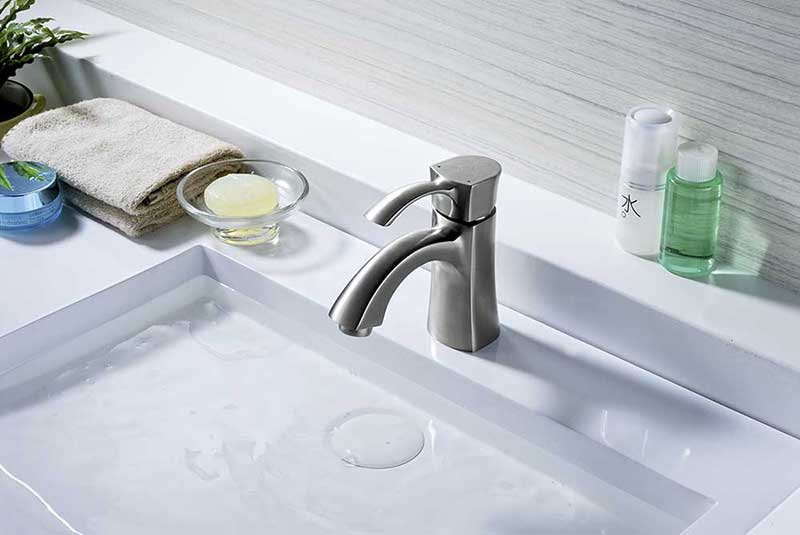 Anzzi Alto Series Single Handle Bathroom Sink Faucet in Brushed Nickel 5