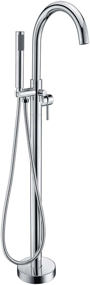 Anzzi Coral Series 2-Handle Freestanding Claw Foot Tub Faucet with Hand Shower in Polished Chrome FS-AZ0047CH