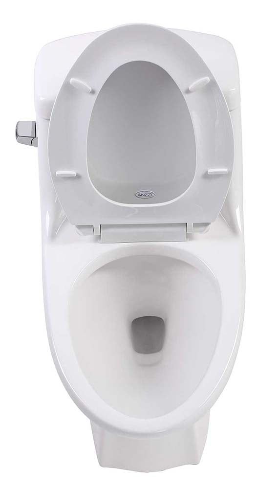 Anzzi Templar 1-piece 1.28 GPF Single Flush Elongated Toilet in White T1-AZ061 4