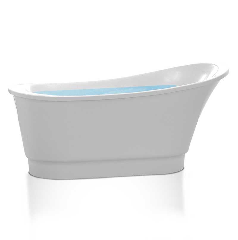 Anzzi Prima 67 in. Acrylic Flatbottom Non-Whirlpool Bathtub in White with Kros Faucet in Polished Chrome FTAZ095-0025C 2