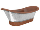 Anzzi Theodosius 68 in. Handmade Copper Double Slipper Flatbottom Non-Whirlpool Bathtub in Polished Antique Copper BT-003 6
