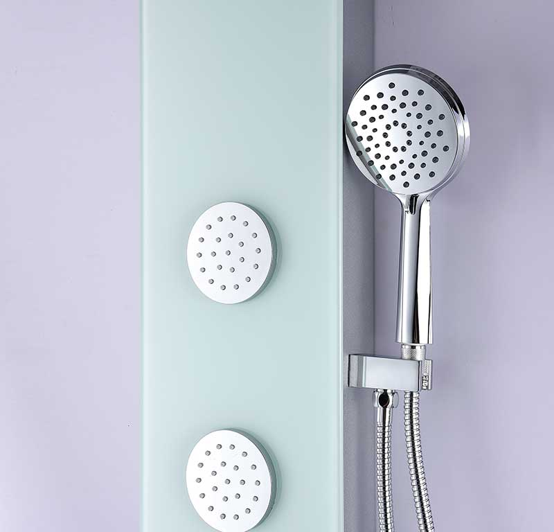 Anzzi Titan Series 60 in. Full Body Shower Panel System with Heavy Rain Shower and Spray Wand in White SP-AZ8096 6