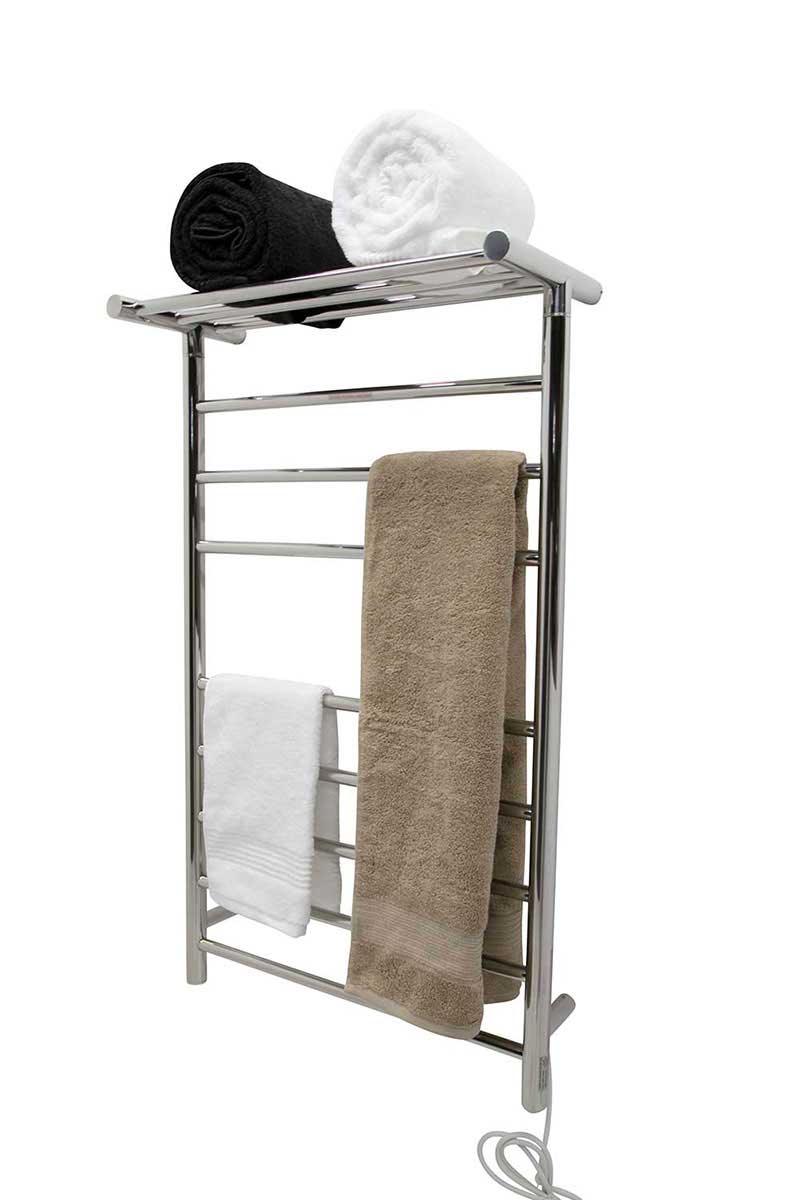 Anzzi Eve 8-Bar Stainless Steel Wall Mounted Electric Towel Warmer Rack in Polished Chrome  9
