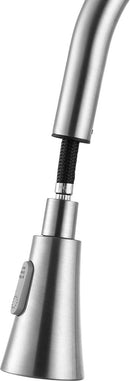 Anzzi Rodeo Single-Handle Pull-Out Sprayer Kitchen Faucet in Brushed Nickel KF-AZ214BN 18