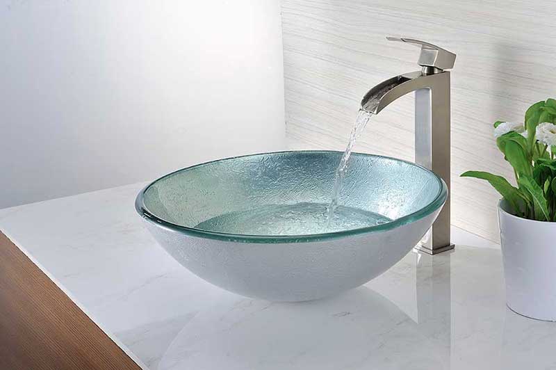 Anzzi Spirito Series Deco-Glass Vessel Sink in Churning Silver 4