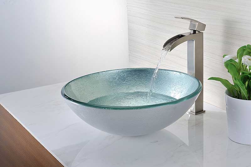 Anzzi Komupau Series Deco-Glass Vessel Sink in Churning Silver S195 4