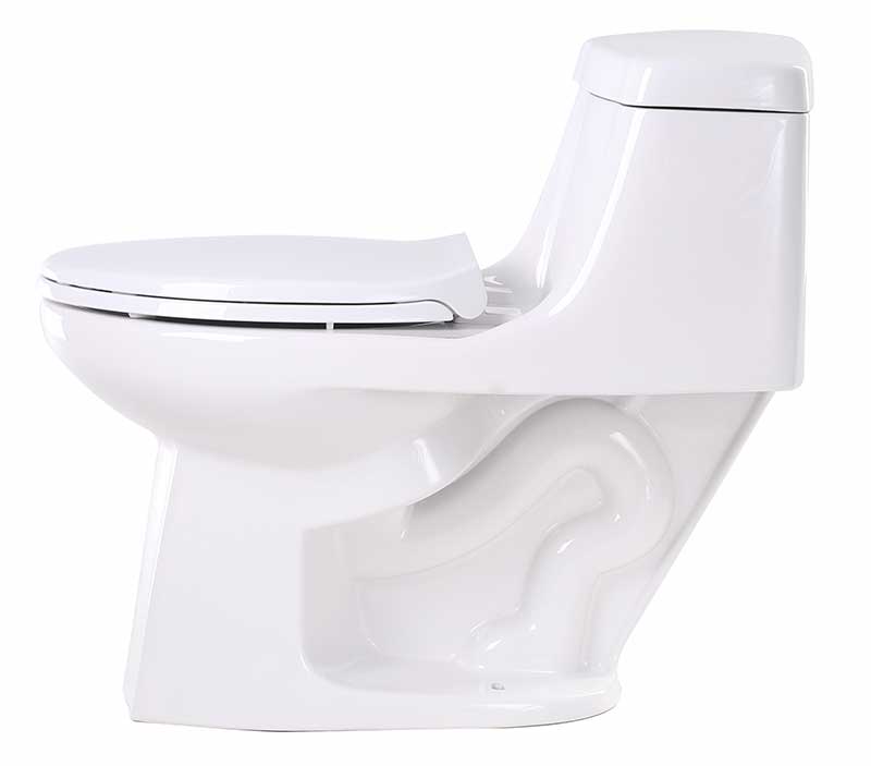 Anzzi Templar 1-piece 1.28 GPF Single Flush Elongated Toilet in White T1-AZ061 3